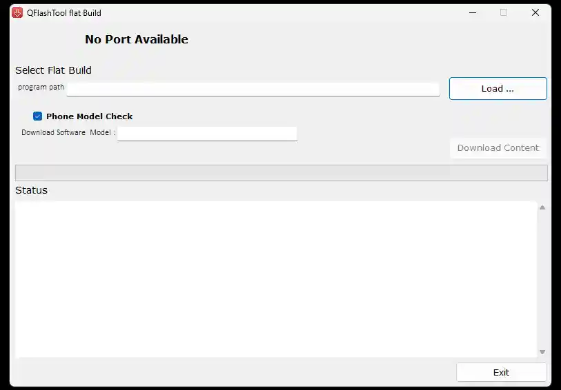 QFlash Tool Download - Flashing Interface