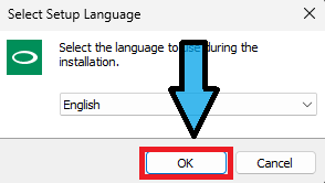 Select English Language in Oppo Driver Setup