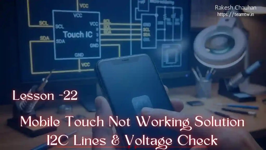 Mobile Touch Not Working Solution I2C Lines & Voltage Check Lesson 22