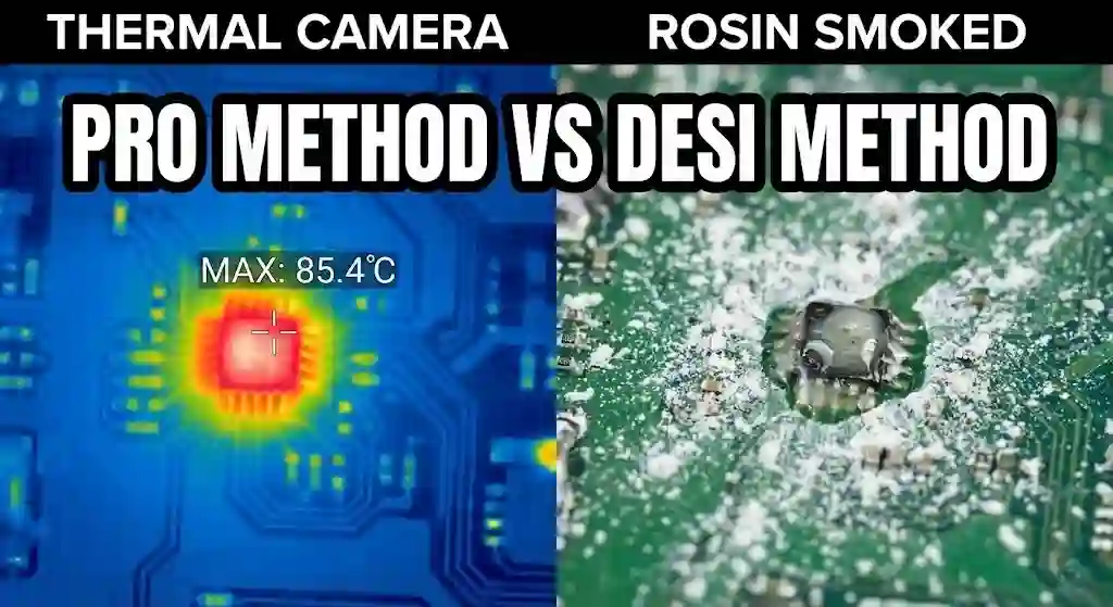 Mobile Short Circuit Repair - Thermel Camera vs Rosin Smoke
